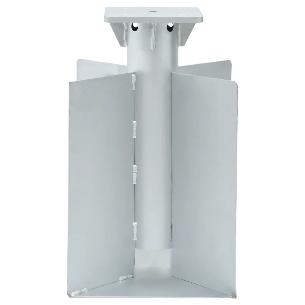 Base per Ombrellone Interrata Argento 27,5x27,5x45 cm Acciaio 4003368
