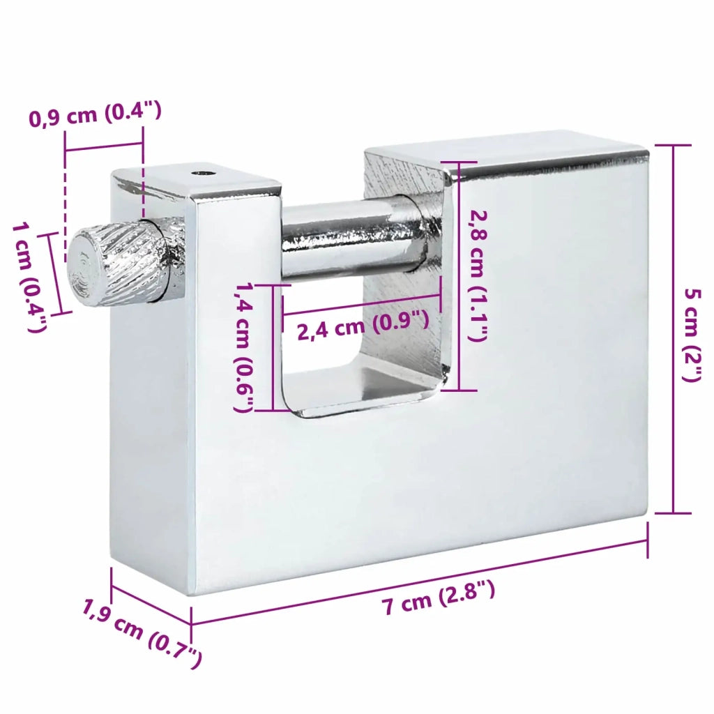 Lucchetto 2 pz Argento Acciaio CFW2328853