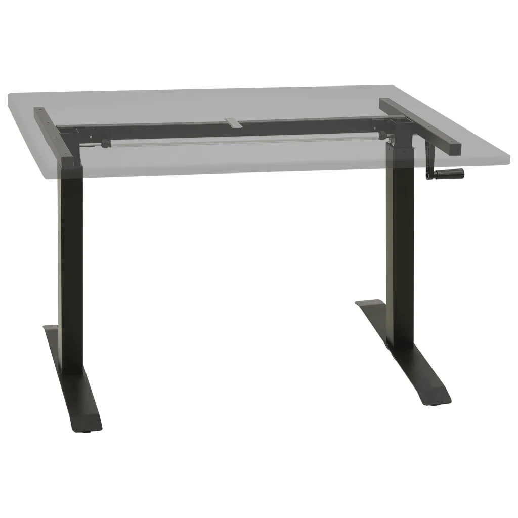 Telaio Scrivania Altezza Regolabile Manuale a Manovella Nero CFW3181090