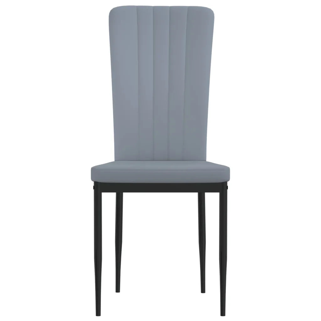 Sedie da Pranzo 4 pz Grigio Chiaro in Velluto 326104