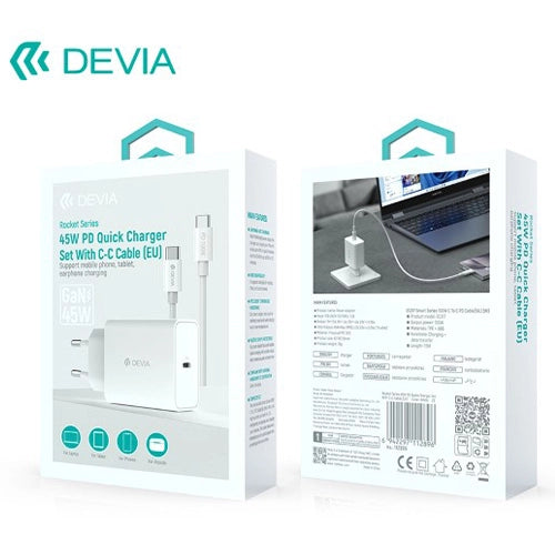 CARICA BATTERIA 45W DA C A C WHITE
