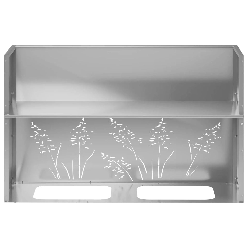 Vaso da giardino Argento 80 x 30 x 49 cm Acciaio zincato 8005844