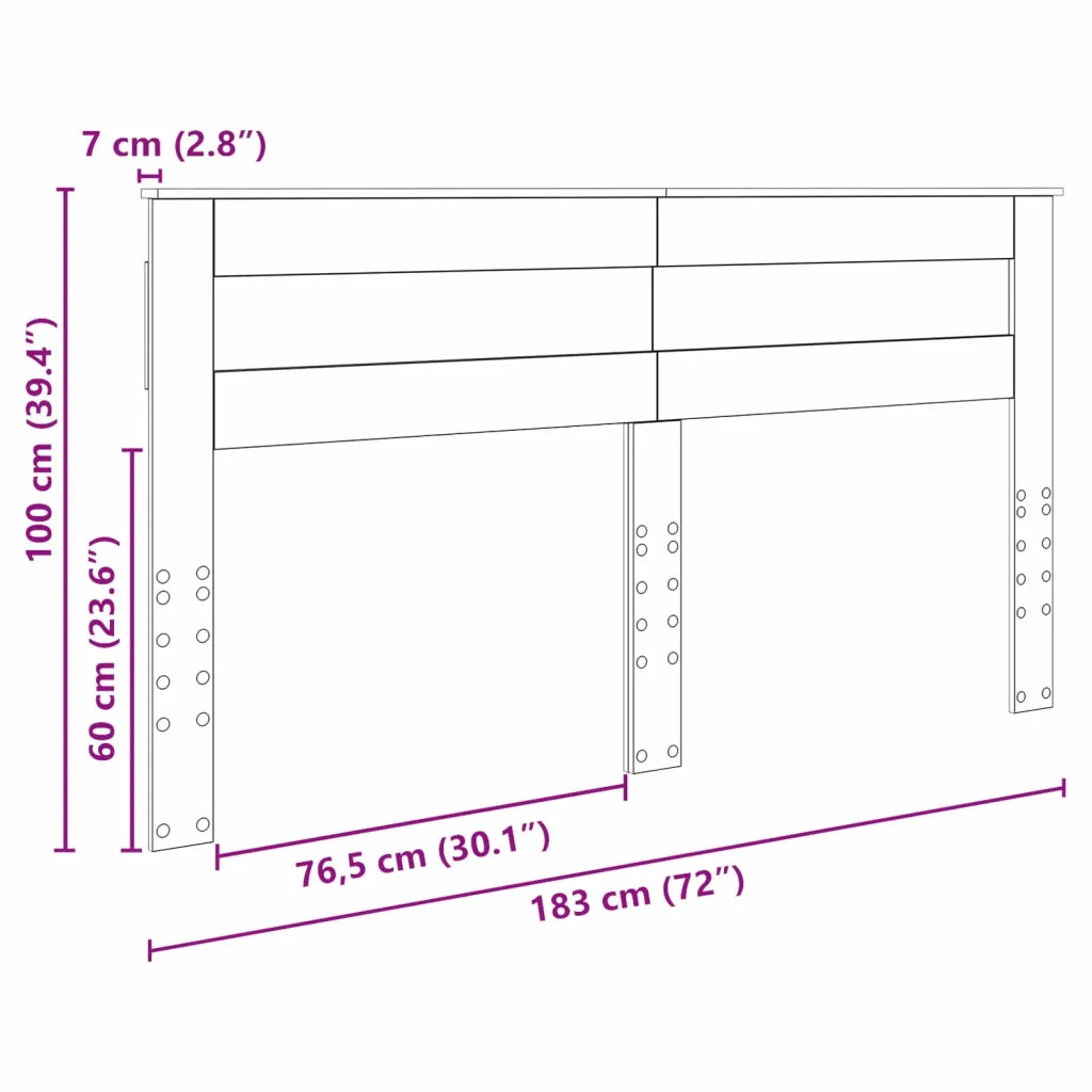 Testiera | Testata Grigio cemento Legno multistrato