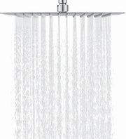 Regolatore di Doccia - Testa di Doccia - Detersivo per Calcare - Testa di Doccia Principale - Economia di Acqua e Rotativo - Finestra Specchio - Liscio e Brillante - Acciaio Inossidabile - Quadrato - 30 Cm