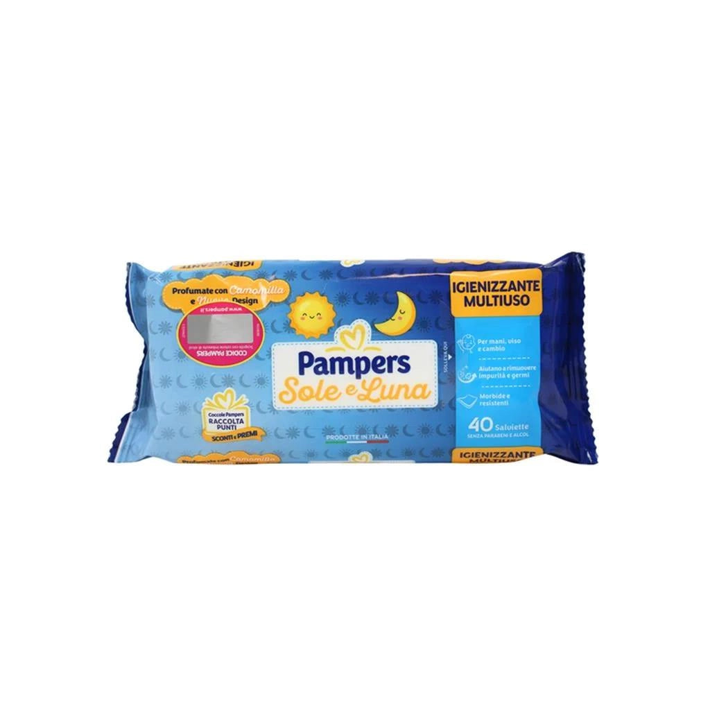 18 CONFEZIONI DI PAMPERS SALVIETTE UMIDIFICATE BAMBINI SOLE LUNA 40PZ