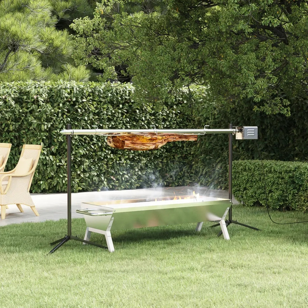 Griglia Automatica con Motore Acciaio Inox 150x46,5x82,5cm 319970