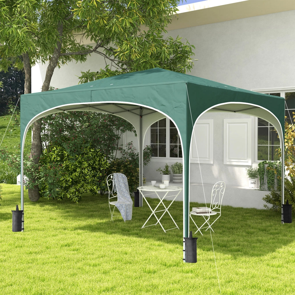 Gazebo da Giardino ¨C Minimal ¨C Verde, Metallo