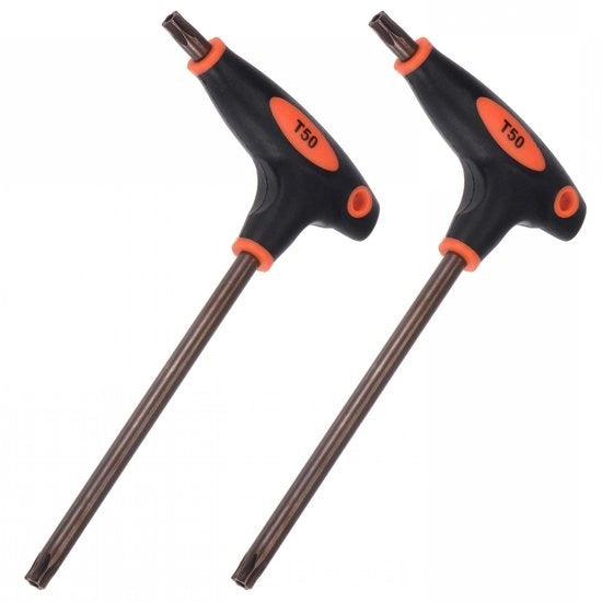 Impugnatura Torx T50 Antisabotaggio - Manubrio a Torx - Dual Fine - Acciaio S2 - Set a 2 Stili