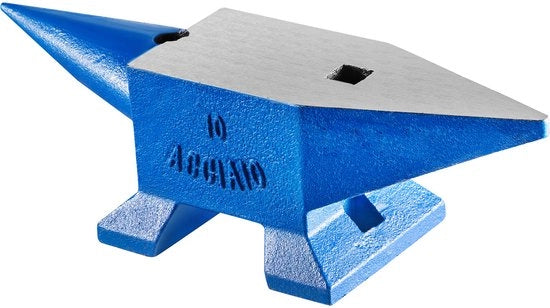 Aambeeld da Smeriglio 22lbs 10kg, 360mm Lunghezza, Aambeeld Robusto Portatile in Acciaio Fuso, Smeriglio da Osservatorio per Banca di Lavoro, Blu