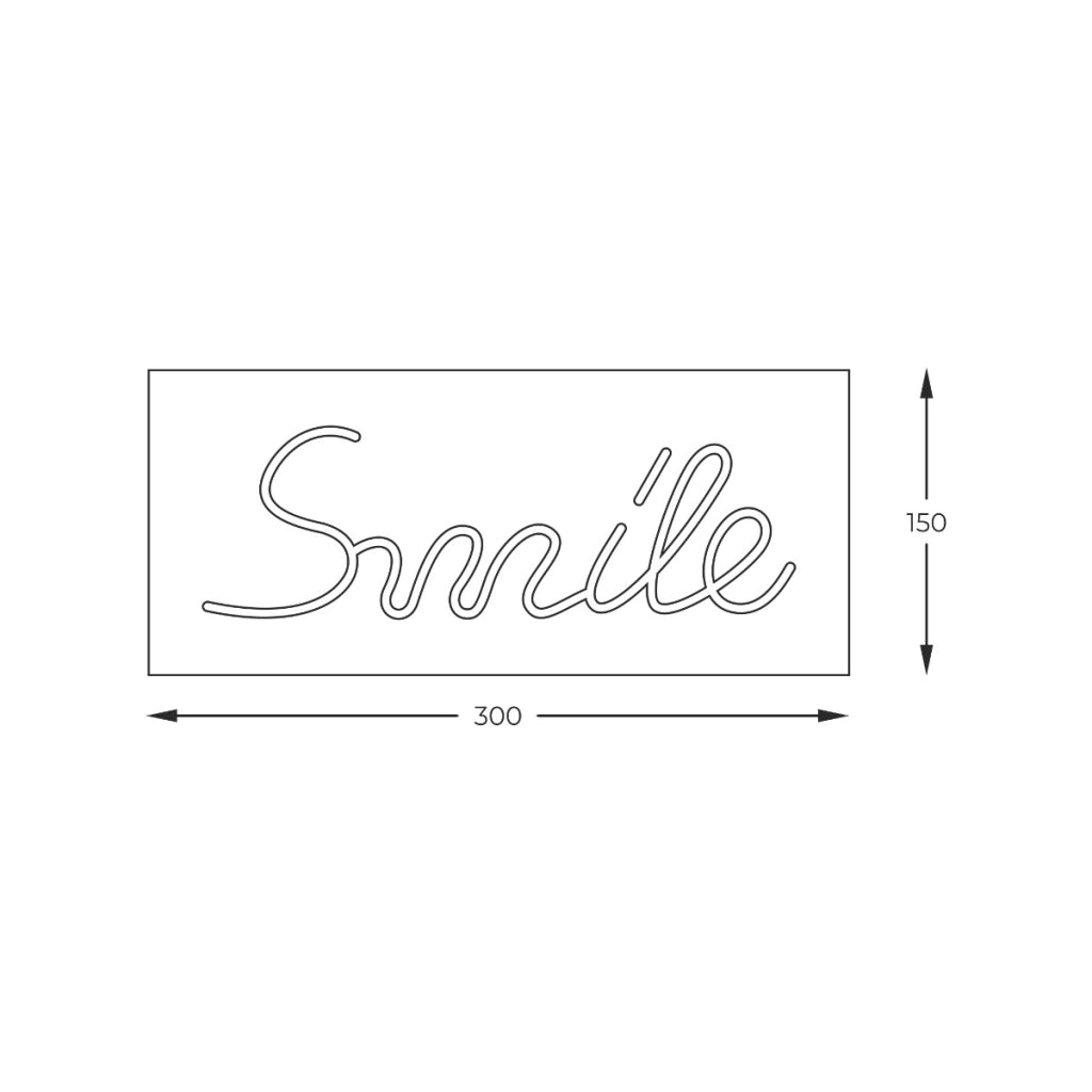 Applique Neon Smile LED rosa plastica Zuma Line