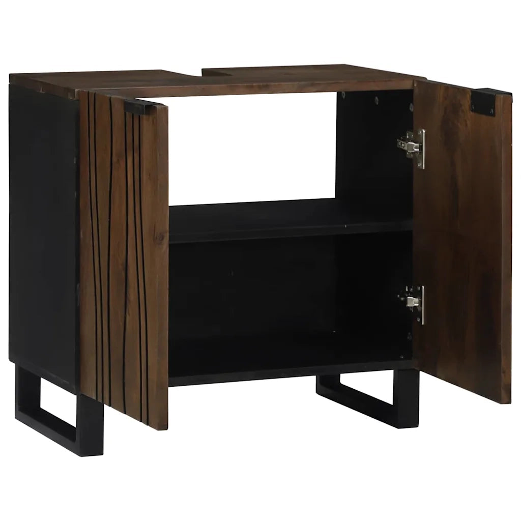 Mobile Lavabo | Armadio per Lavabo da Bagno con porta Noce 62 x 33 x 58 cm