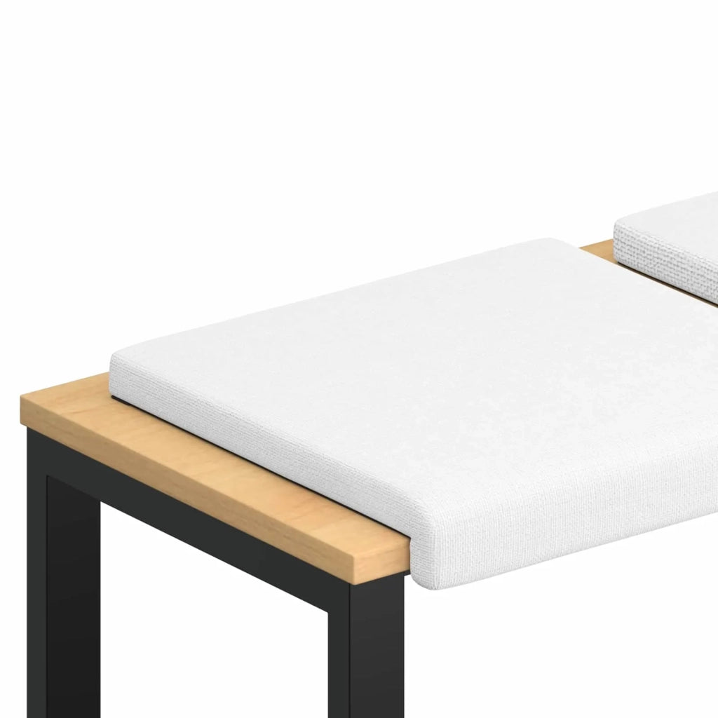 Cuscino per panchina 2 pcs Tessuto Bianco Profondità 35 cm 42043018
