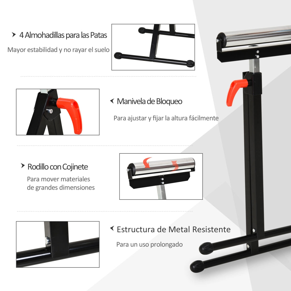 Cavalletto Pieghevole e Regolabile in Altezza ¨C zephmum ¨C Nero e Argento