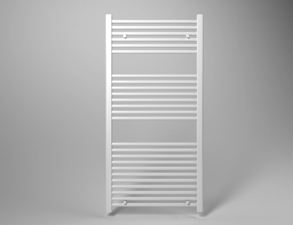 Scaldasalviette termoarredo 120x55 cm (int.50) bianco da bagno tubi dritti MICHALI