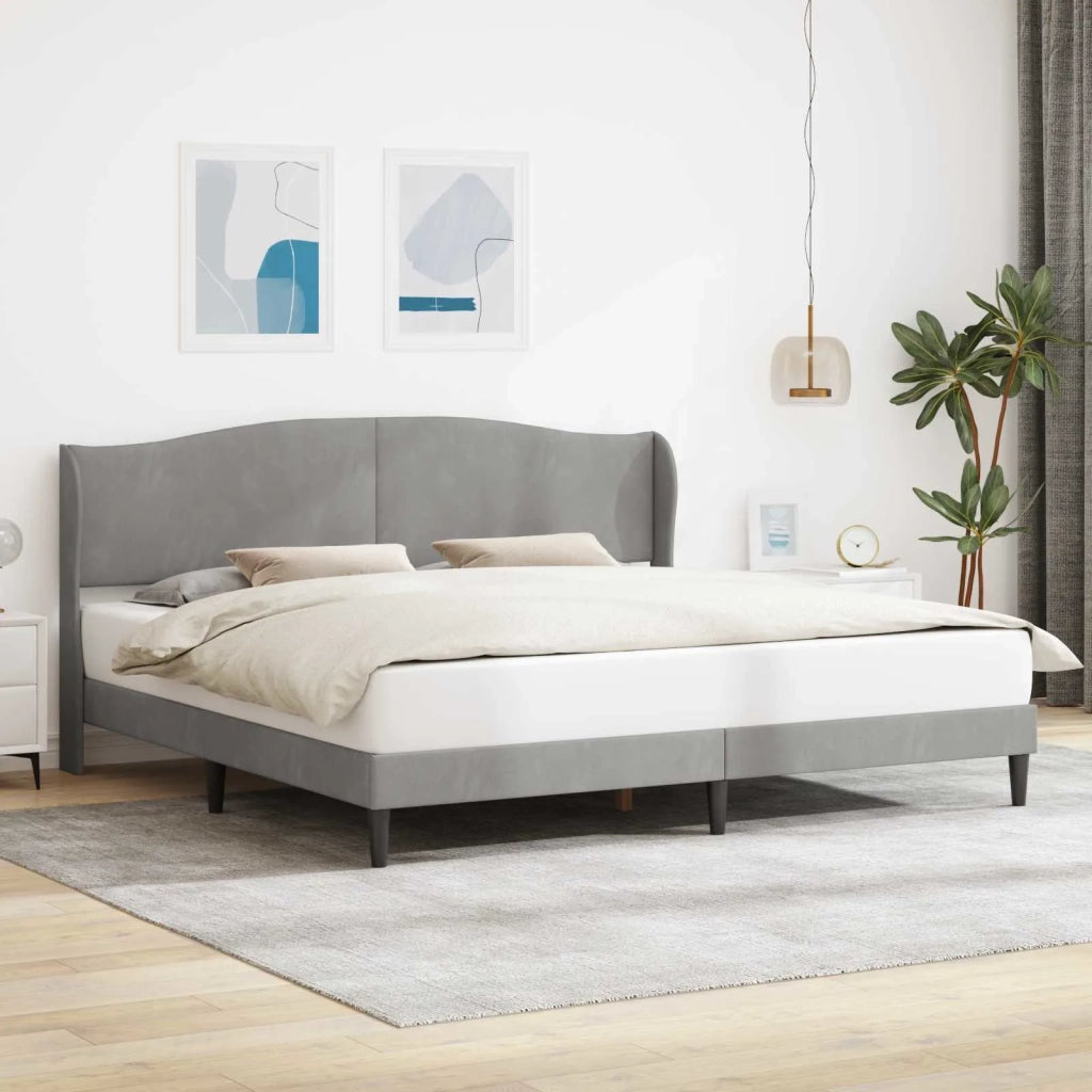 Struttura del letto Grigio Chiaro 180 x 200 cm Velluto 42027935