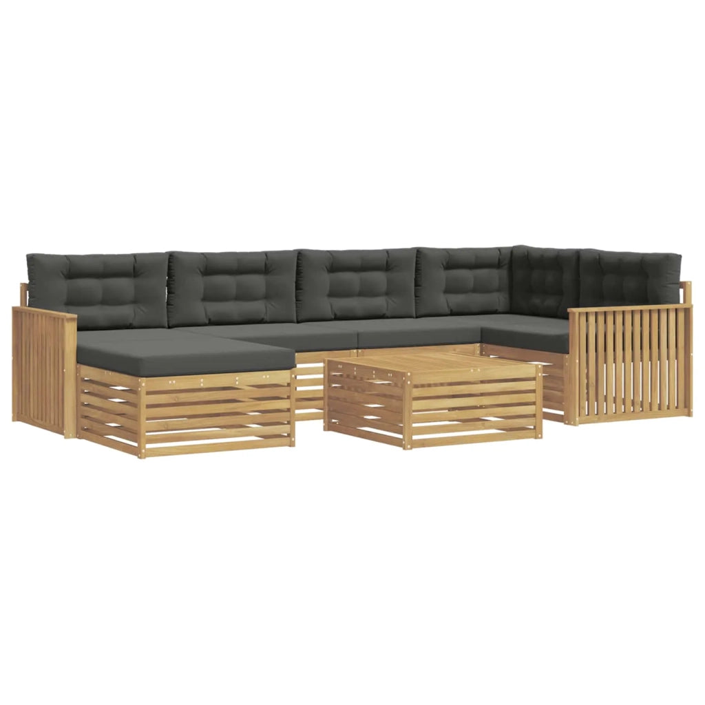 Set di divani da esterno con cuscino 7 pcs Bianco e Antracite 3390802