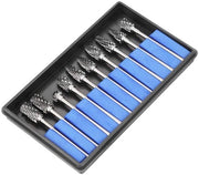 Set di Lame a Carburo di Tungsteno 10 pz - Doppia Taglio - Carburo di Tungsteno per Acciaio - 2,35 mm Diametro - Per Taglio/Modellazione - Alta Resistenza al Sloggio - Per Fresatura