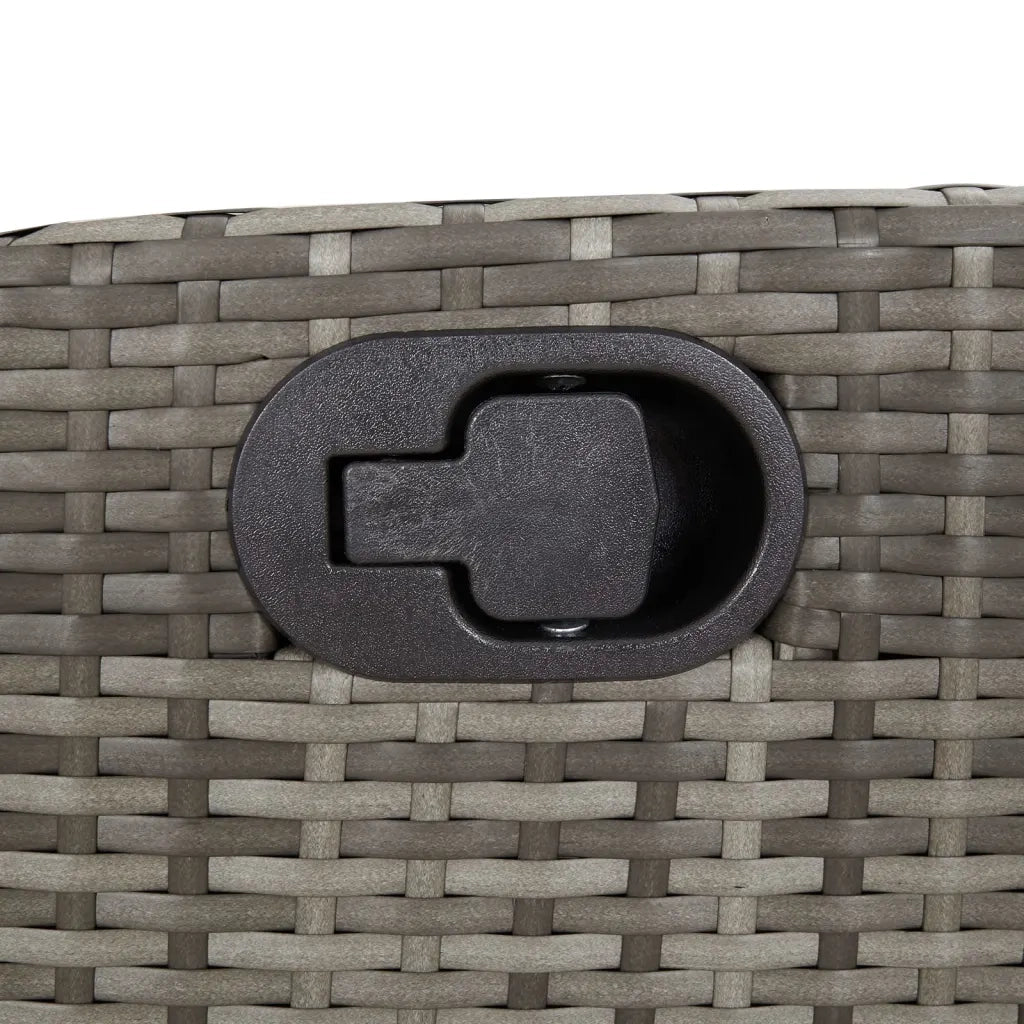 Sedie da Giardino Reclinabili 2 pz e Cuscini Grigio Polyrattan 365219