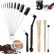 Set di pennelli per barista - 5 pennelli per caffè - ago per latte art - 10 set di pennelli per pulire - pennelli puliti - materiali di alta qualità - pennello per caffè