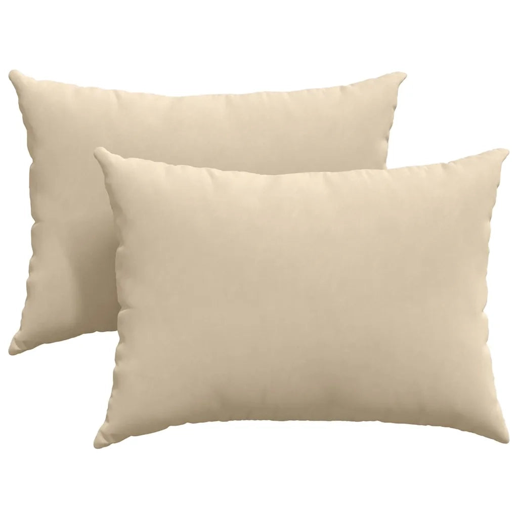 Cuscini da Divano 2 pcs Crema 70 x 50 cm Tessuto 42013772