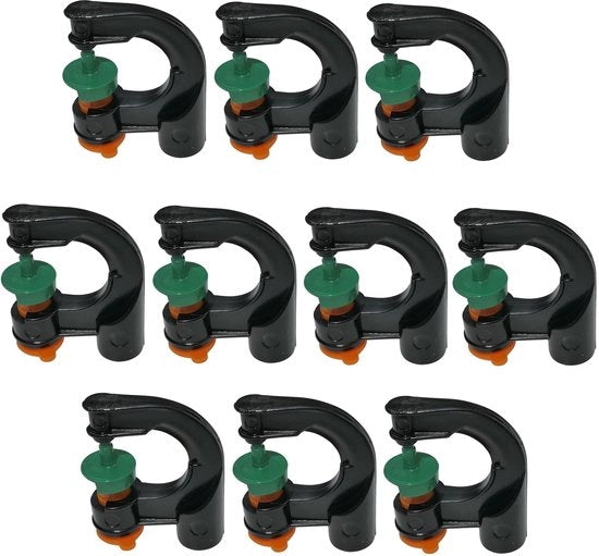 Set di Microaspiratori a 10 - 90° - Sistema di Irrigazione - Microirrigazione - Copertura 3 m² - Flusso 40 l/h - Materiale in Plastica - Sistema di Aspirazione a Microsprogetti
