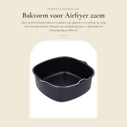 Accessorio per Airfryer - Forma per Cakes - Resistenente al Vapore - 22 cm - Materiale Sicuro per la Cucina - Resistente al Calore - Adatto per HD9925/HD9860/HD9905