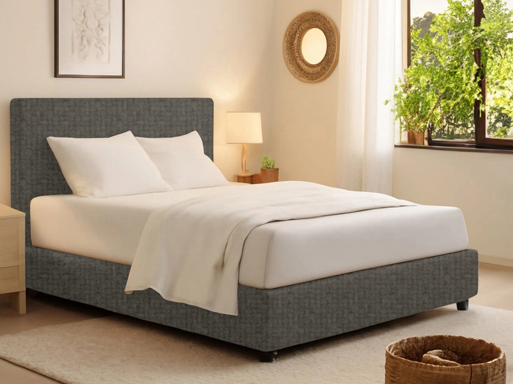 Bracknell, Letto Singolo Sfoderabile Made in Italy, Grigio Tortora