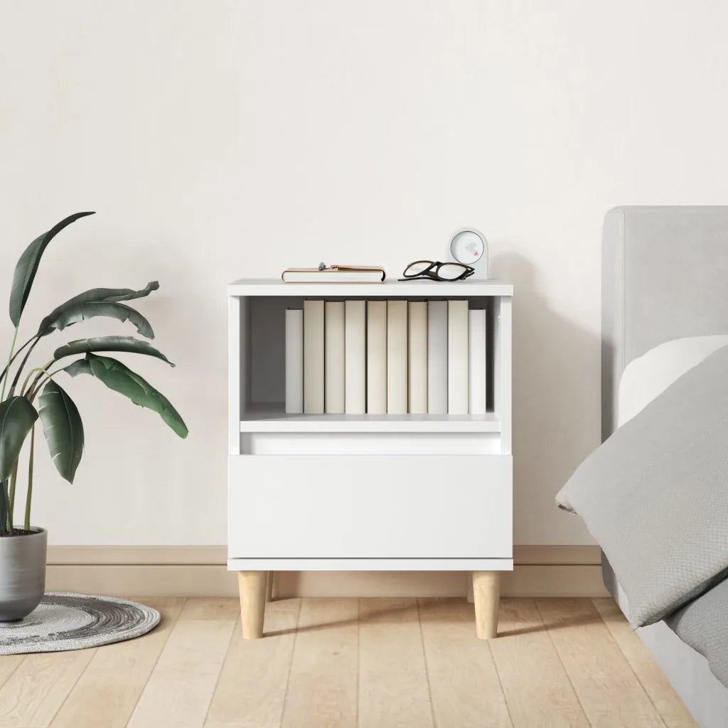 Comodini 2 pz in Bianco 40x35x50 cm 821795