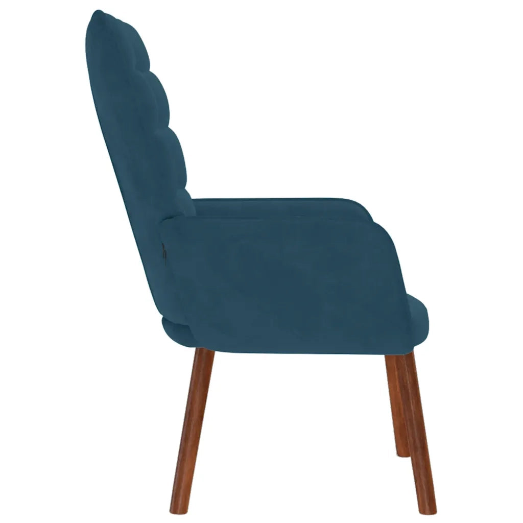 Poltrona Relax Blu in Velluto 4016820