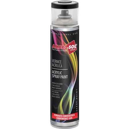 BOMBOLETTA SPRAY ACRILICO UNIVERSALE 600 ML Bianco opaco RAL 9010 - 6 pezzi- AMBROSOL