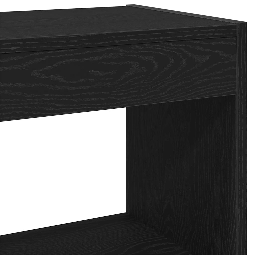 Armadio per Libri 2 livelli 2 pz 80 x 30 x 72 cm Rovere Nero 862720