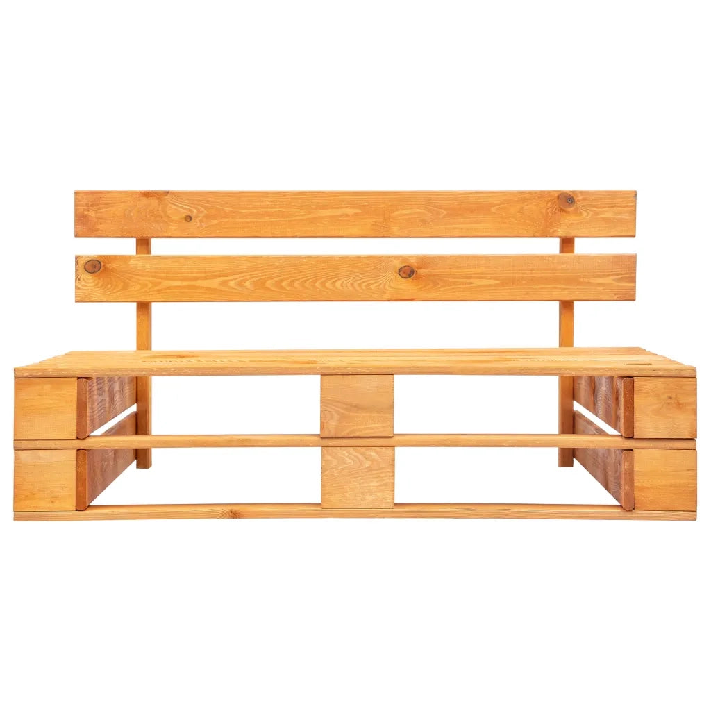 Divano Centrale da Giardino Pallet Legno Pino Impregnato Ambra 3066519