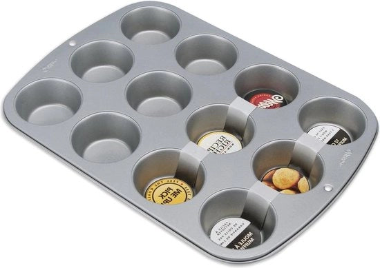 Stampo per muffin antiaderente 12 fori 

Specifiche tecniche: 
- Materiale: 
- Capacità: 
- Dimensioni: 
- Colore:
