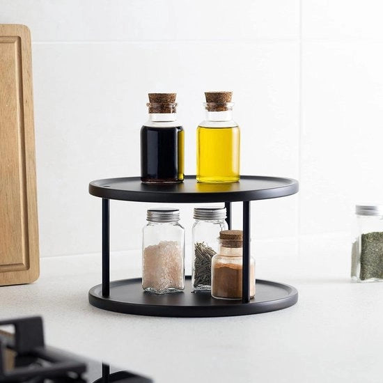 Piattaforma Rotante per Cucina o Credenze - 25 cm - Kruidenrek in Acciaio Inossidabile con Piattaforma Rotante - Organizzazione Cucina