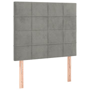 Testiera | Testata Grigio Chiaro 80x5x118/128 cm Velluto