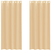 Tende in Voile con Occhielli 2 pz Sabbia