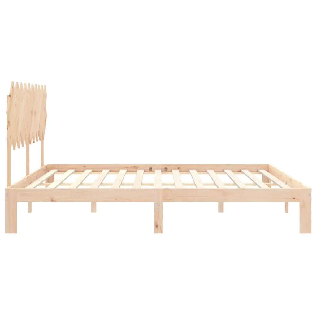 Giroletto senza Materasso-Struttura Letto 200x200 cm in Legno Massello di Pino 358029