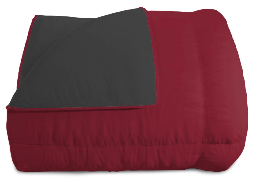 Trapunta Invernale 1 Piazza e Mezzo Doubleface 300gr Bordeaux/Grigio Scuro