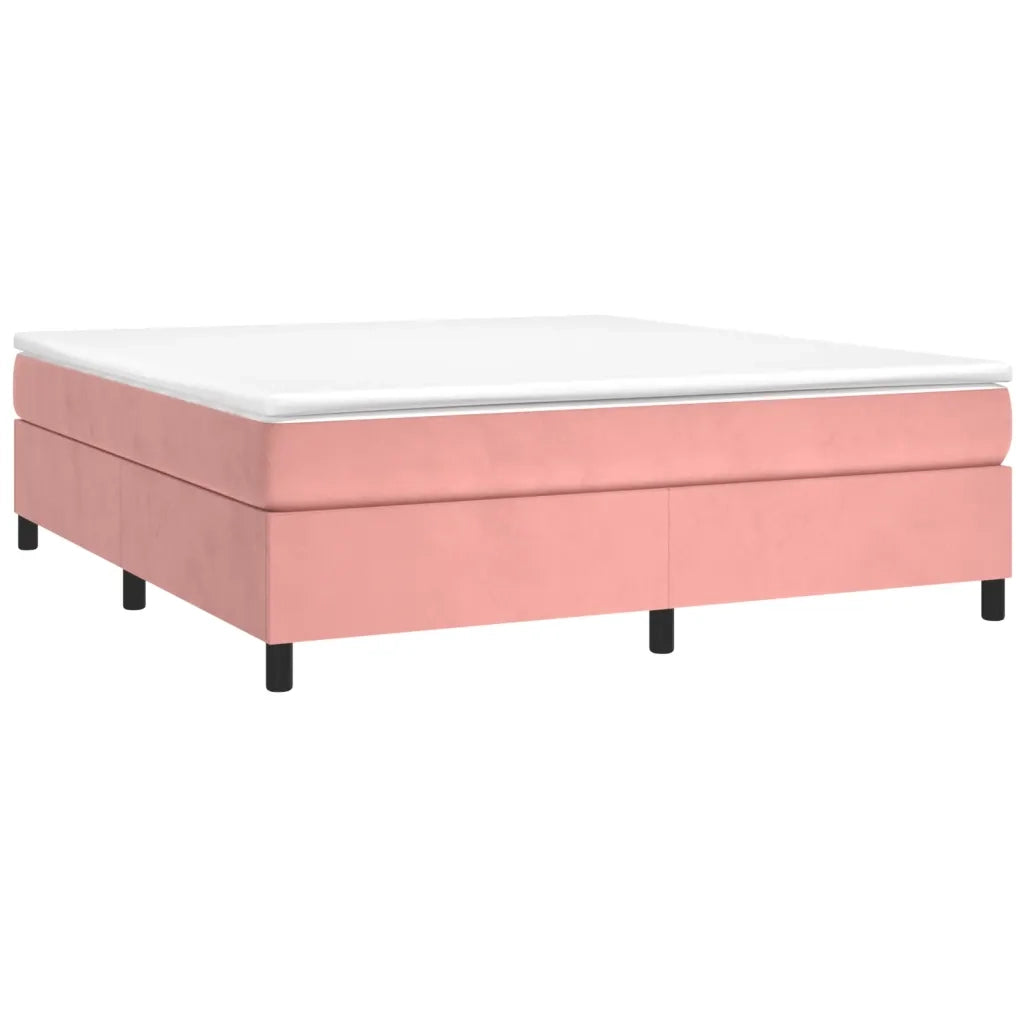 Struttura Letto a Rete a Molle Rosa 180x200 cm in Velluto