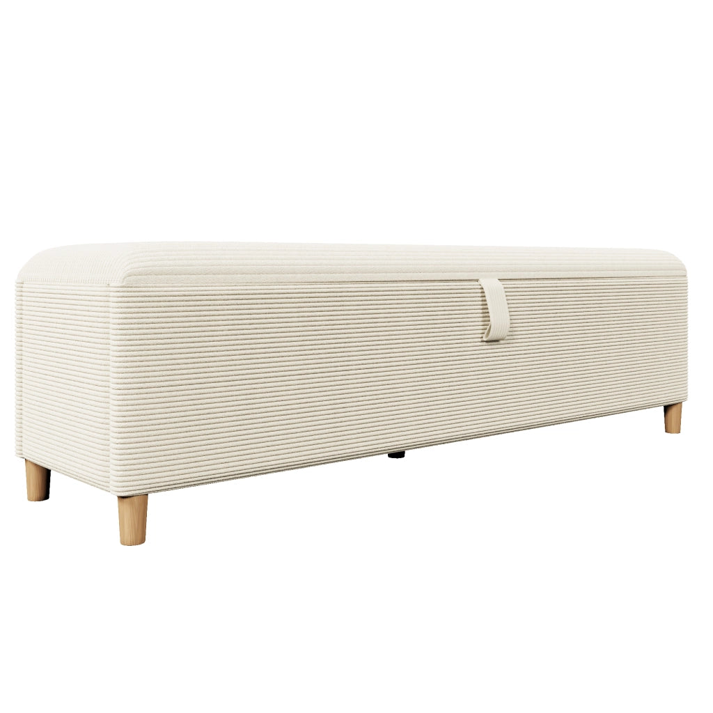 Panca Contenitore Imbottita ¨C MINIMAL ¨C Beige, 145x38 cm