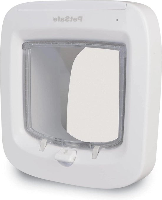 Porta gatto a selezione di accesso per gatti - microchip - esclude animali estranei - bianco - fino a 7 kg - 1 pezzo