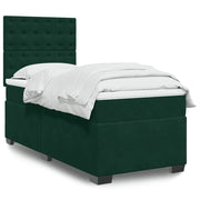 Giroletto a Molle con Materasso Verde Scuro 100x200 cm Velluto 3290849