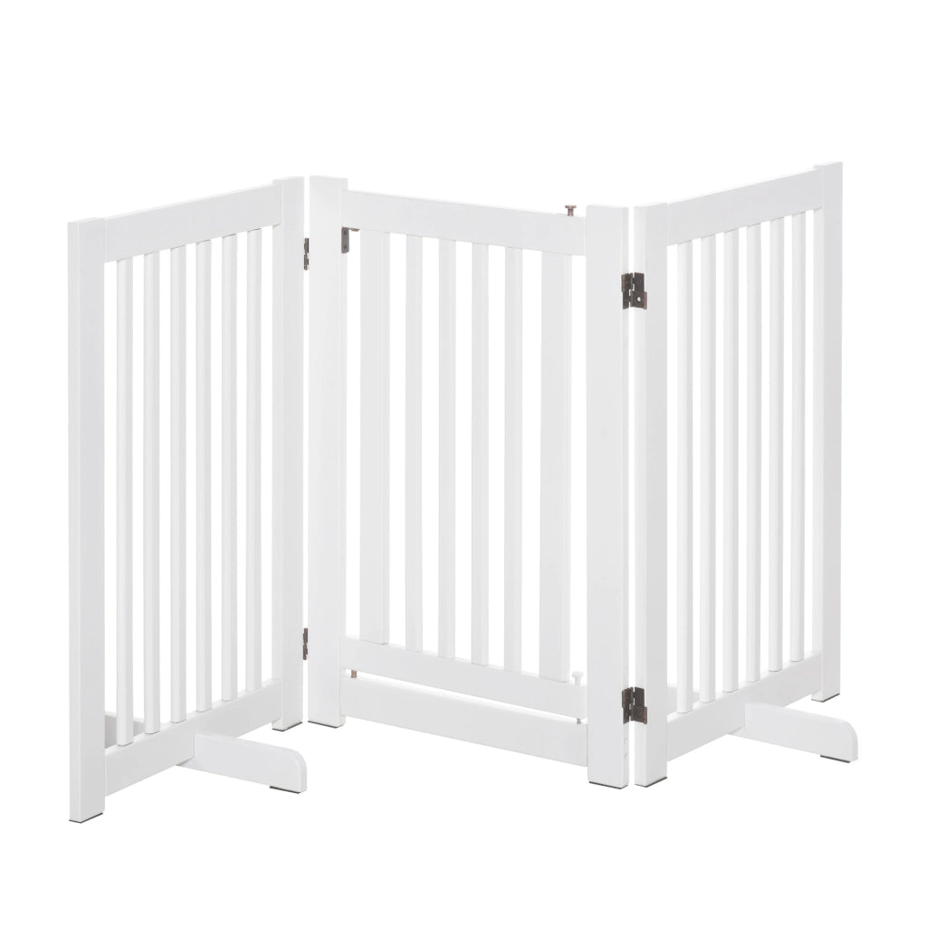 Cancello per animali da compagnia ¨C Minimal ¨C Bianco 155x35.5x76 cm