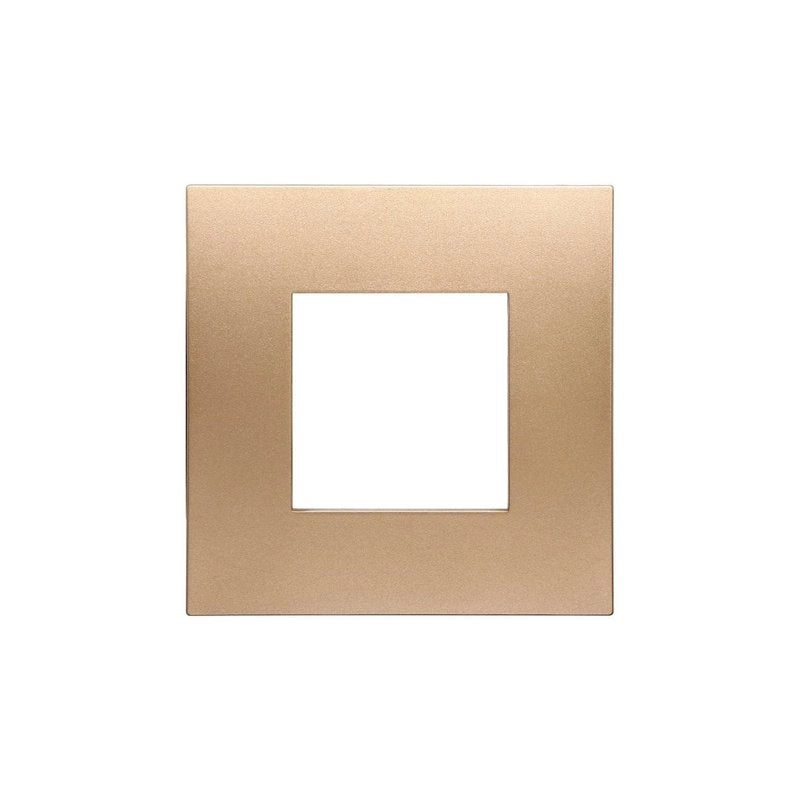 Placca Plastica Serie Venus 2P Colore Oro Compatibile Con Vimar Arke