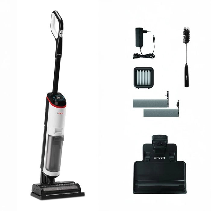 Polti rollysteam wd30c, lavapavimenti senza filo, che aspira, lava e igienizza con il vapore, senza detersivi - 8007411013959