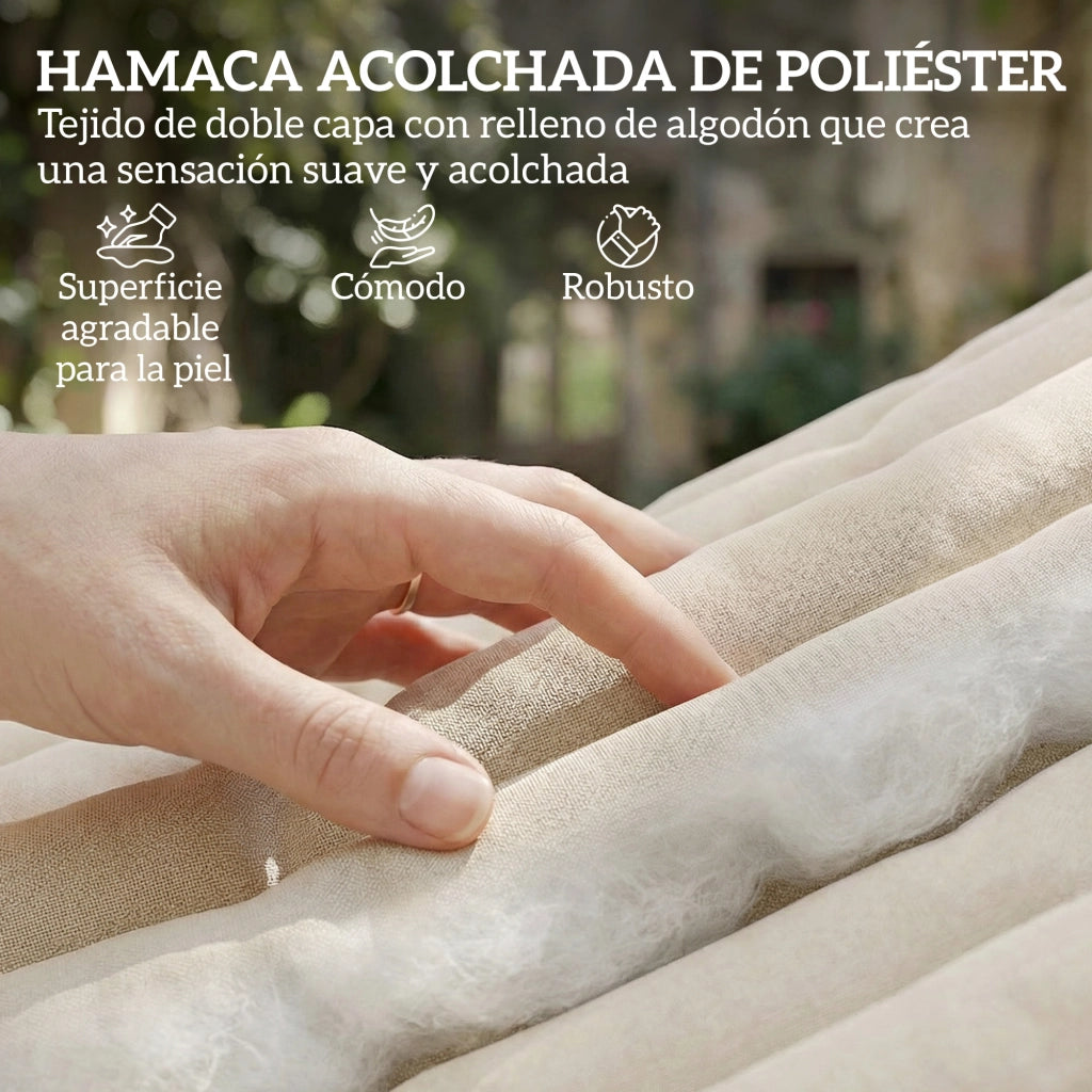 Amaca da Giardino ¨C Minimal ¨C Legno 325x140 cm Crema