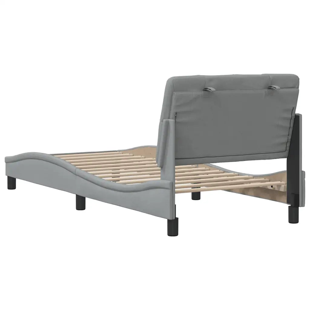 Giroletto senza Materasso Grigio Chiaro 90x190 cm Tessuto 3310566