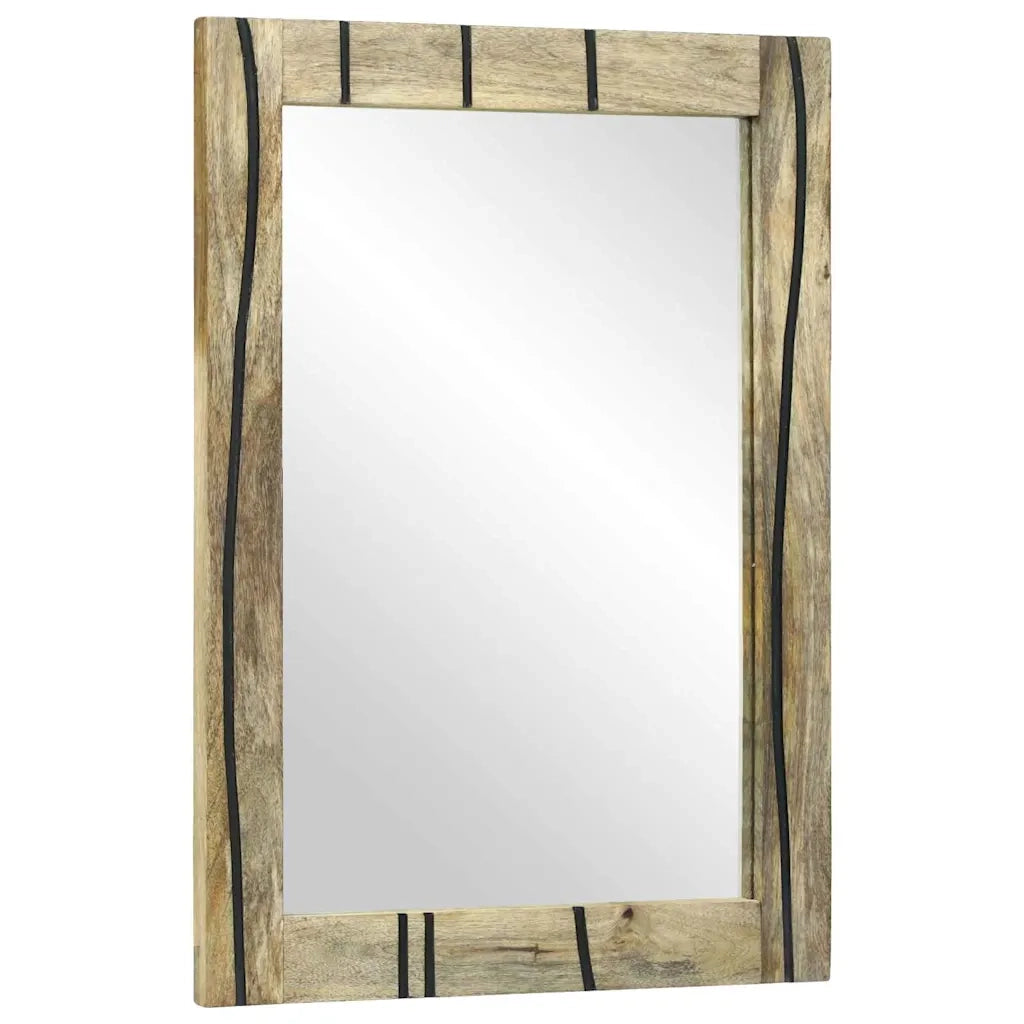 Specchio da Bagno | Specchio decorativo Rettangolare Naturale 50 x 2,5 x 70 cm
