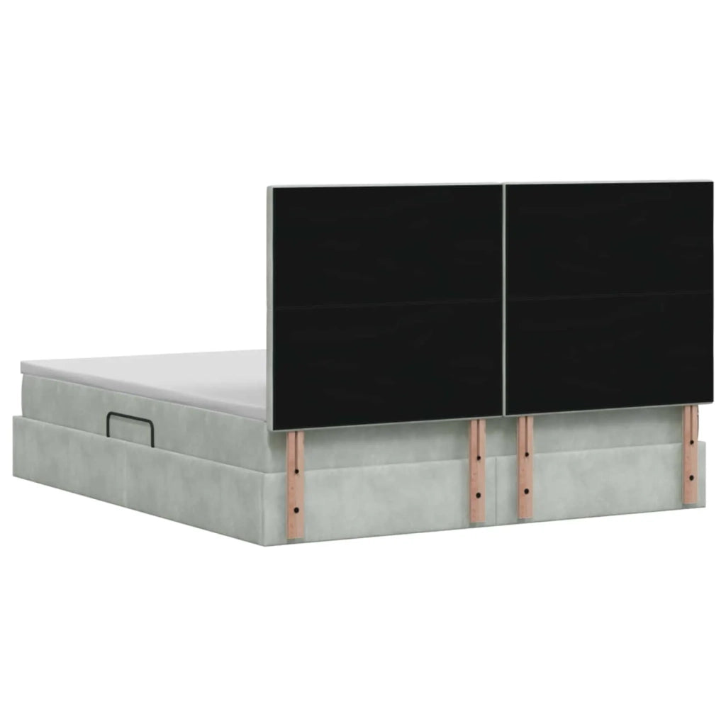 Letto con contenitore LED e materasso Grigio Chiaro 3460140