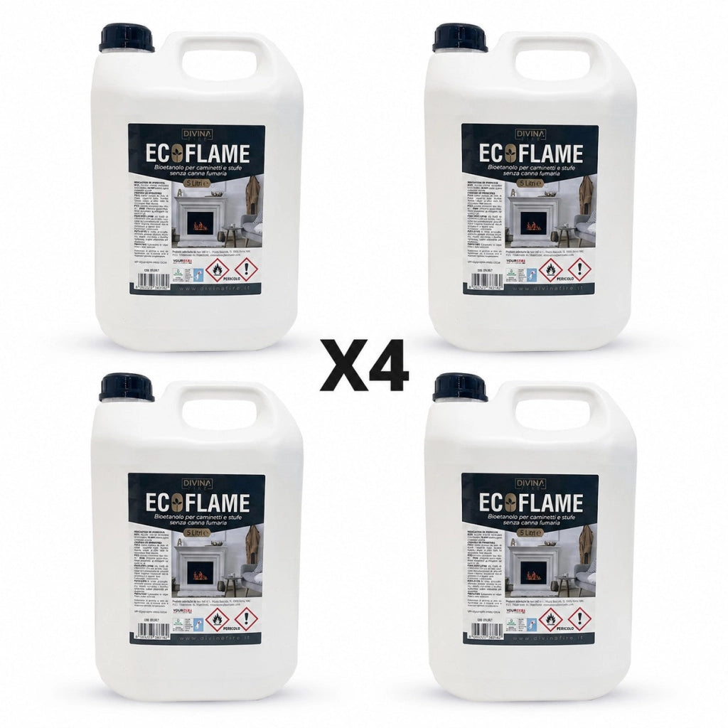 Combustibile Bioetanolo EcoFlame 20 lt Universale a Base Vegetale
